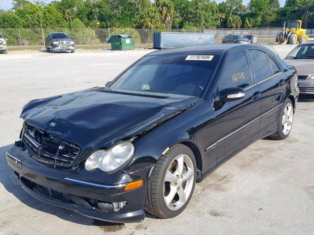 WDBRF40J45A715174 - 2005 MERCEDES-BENZ C 230K SPO BLACK photo 2