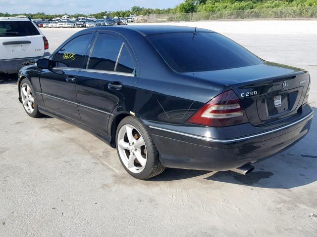 WDBRF40J45A715174 - 2005 MERCEDES-BENZ C 230K SPO BLACK photo 3