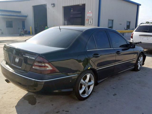 WDBRF40J45A715174 - 2005 MERCEDES-BENZ C 230K SPO BLACK photo 4