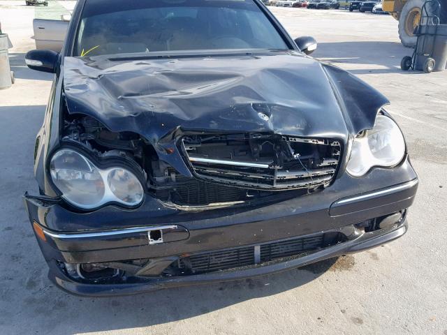 WDBRF40J45A715174 - 2005 MERCEDES-BENZ C 230K SPO BLACK photo 9