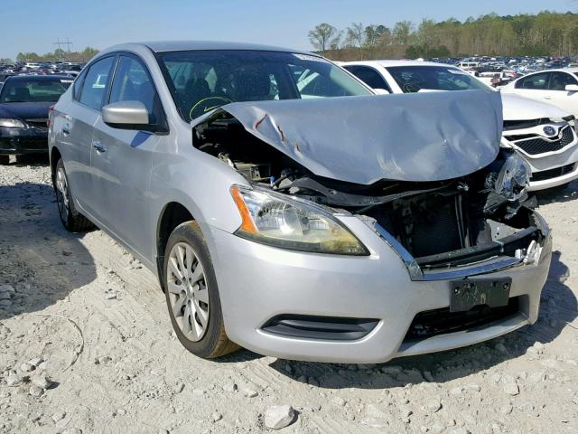 3N1AB7APXEY266189 - 2014 NISSAN SENTRA S SILVER photo 1