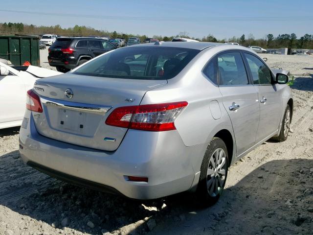 3N1AB7APXEY266189 - 2014 NISSAN SENTRA S SILVER photo 4
