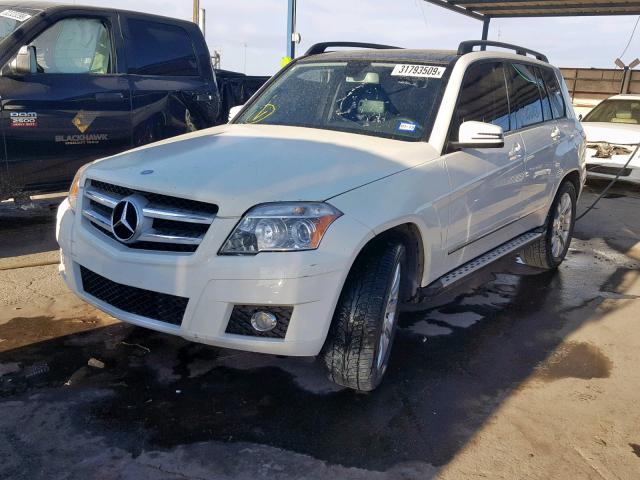 WDCGG8HB6AF291739 - 2010 MERCEDES-BENZ GLK 350 4M WHITE photo 2