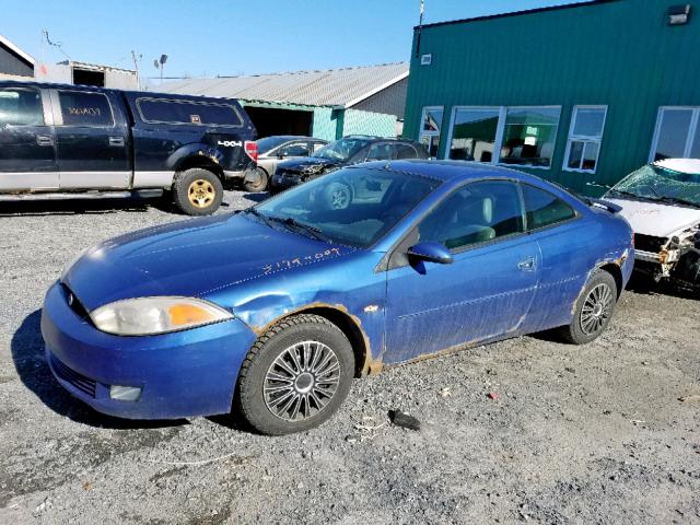 1ZWFT61L215621508 - 2001 MERCURY COUGAR V6 BLUE photo 2