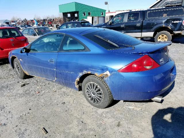 1ZWFT61L215621508 - 2001 MERCURY COUGAR V6 BLUE photo 3