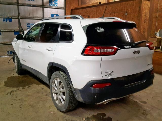 1C4PJMDB9FW758133 - 2015 JEEP CHEROKEE L WHITE photo 3