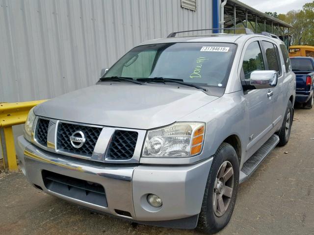 5N1AA08A25N740007 - 2005 NISSAN ARMADA SE SILVER photo 2