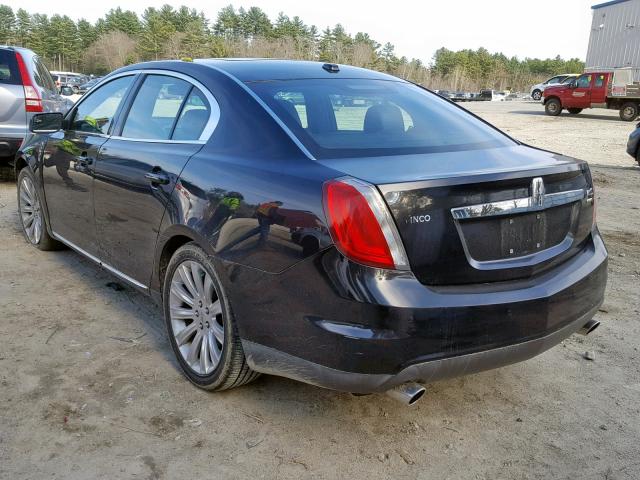 1LNHL9FT8BG600111 - 2011 LINCOLN MKS BLACK photo 3