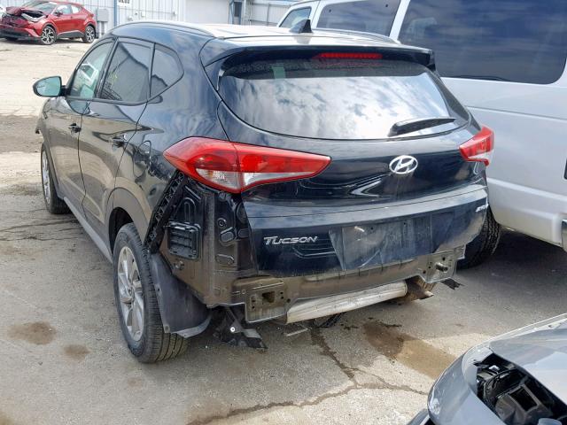 KM8J3CA41JU722839 - 2018 HYUNDAI TUCSON SEL BLACK photo 3