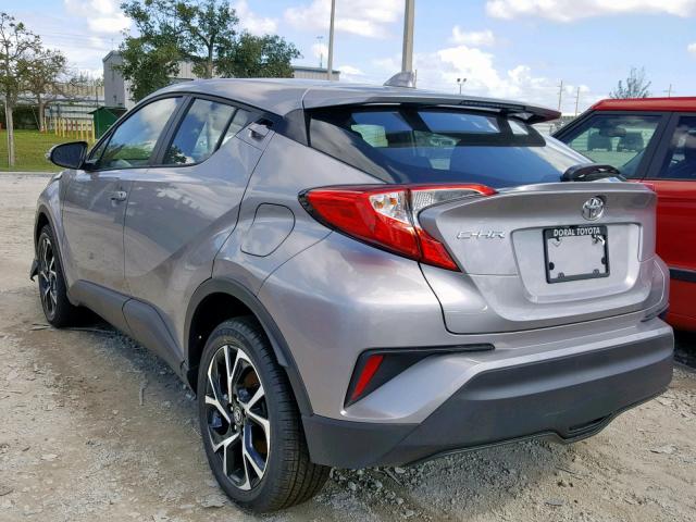 NMTKHMBX4KR074782 - 2019 TOYOTA C-HR XLE GRAY photo 3