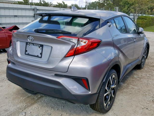 NMTKHMBX4KR074782 - 2019 TOYOTA C-HR XLE GRAY photo 4