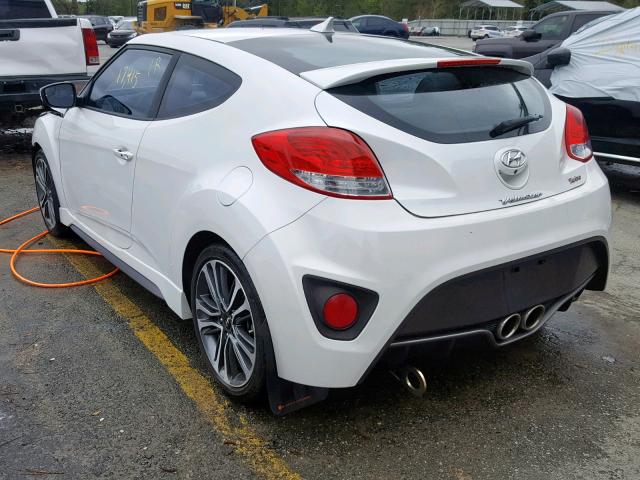 KMHTC6AE8GU292917 - 2016 HYUNDAI VELOSTER T WHITE photo 3