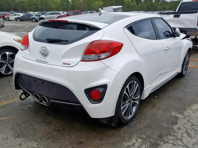 KMHTC6AE8GU292917 - 2016 HYUNDAI VELOSTER T WHITE photo 4