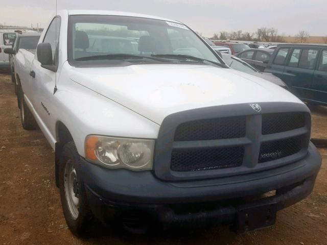 1D7HA16K45J555636 - 2005 DODGE RAM 1500 S WHITE photo 1