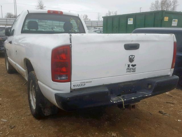 1D7HA16K45J555636 - 2005 DODGE RAM 1500 S WHITE photo 3