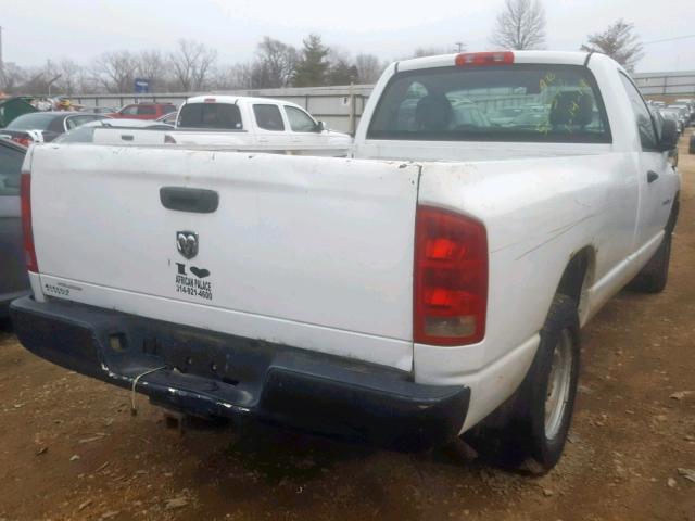 1D7HA16K45J555636 - 2005 DODGE RAM 1500 S WHITE photo 4