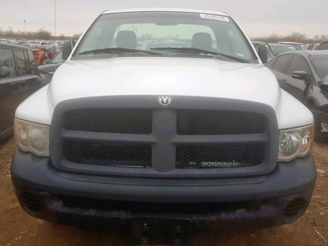 1D7HA16K45J555636 - 2005 DODGE RAM 1500 S WHITE photo 9