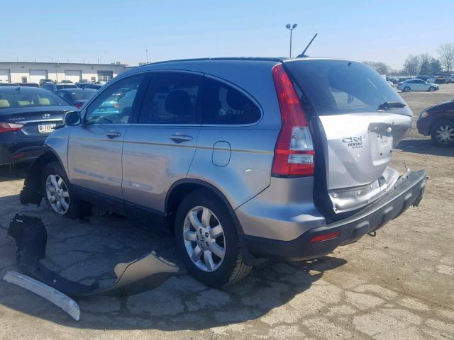 JHLRE48778C078872 - 2008 HONDA CR-V EXL SILVER photo 3