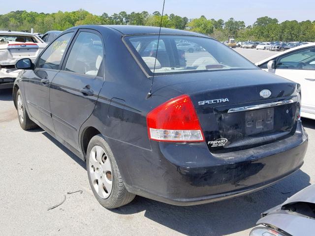 KNAFE221395658731 - 2009 KIA SPECTRA EX BLACK photo 3