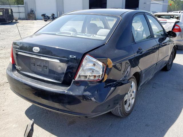 KNAFE221395658731 - 2009 KIA SPECTRA EX BLACK photo 4