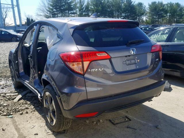 3CZRU6H5XJM731638 - 2018 HONDA HR-V EX GRAY photo 3