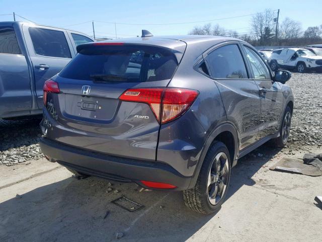 3CZRU6H5XJM731638 - 2018 HONDA HR-V EX GRAY photo 4