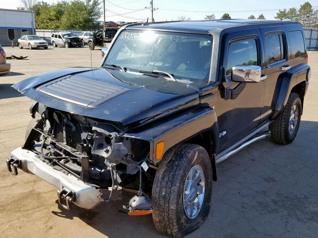 5GTEN13E798112046 - 2009 HUMMER H3 BLACK photo 2