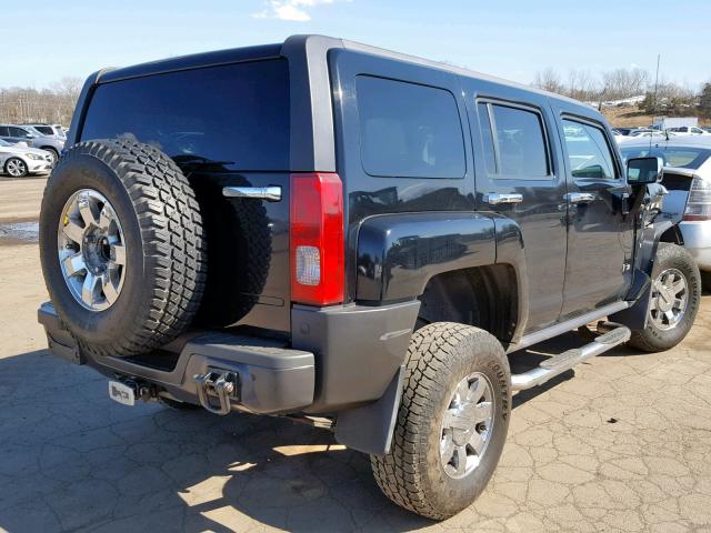 5GTEN13E798112046 - 2009 HUMMER H3 BLACK photo 4