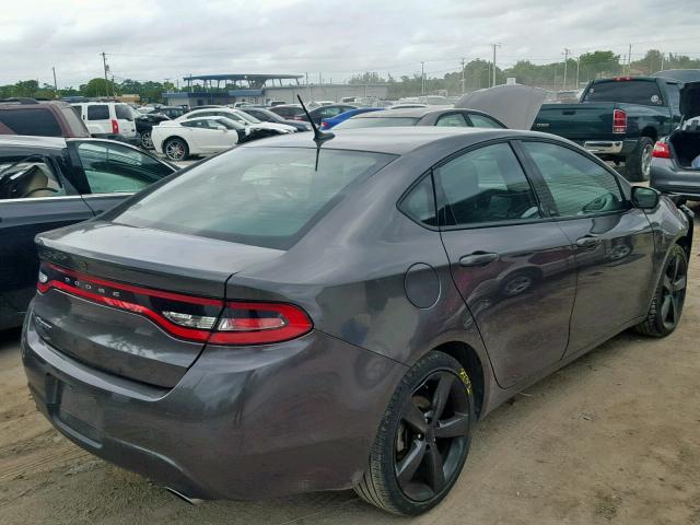 1C3CDFBB2GD519447 - 2016 DODGE DART SXT GRAY photo 4