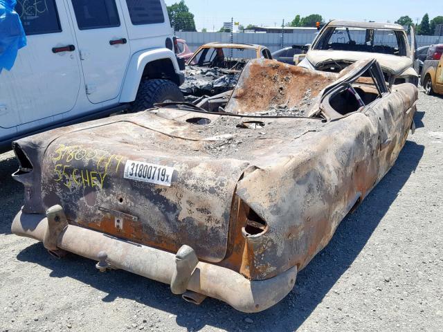 VC55L030148 - 1955 CHEVROLET BEL AIR BURN photo 4