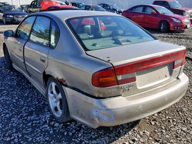 4S3BE656227204819 - 2002 SUBARU LEGACY GT GOLD photo 3