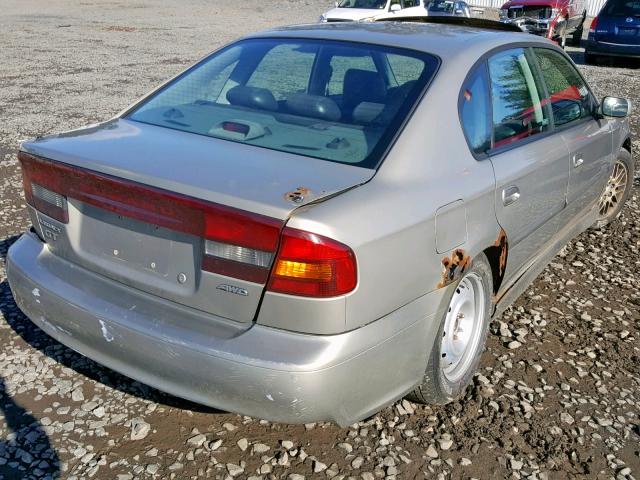 4S3BE656227204819 - 2002 SUBARU LEGACY GT GOLD photo 4