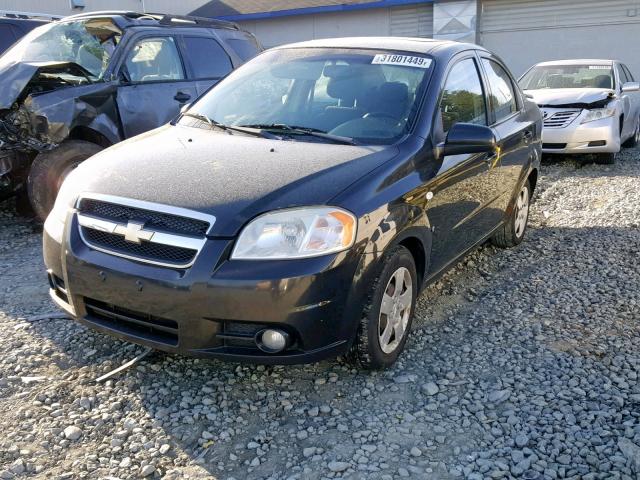 KL1TG55658B026281 - 2008 CHEVROLET AVEO LT BLACK photo 2