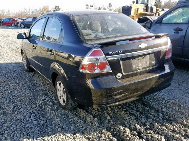 KL1TG55658B026281 - 2008 CHEVROLET AVEO LT BLACK photo 3