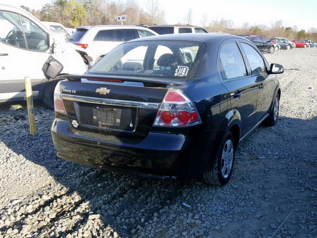 KL1TG55658B026281 - 2008 CHEVROLET AVEO LT BLACK photo 4