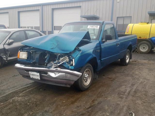 1FTCR10A6VTA62901 - 1997 FORD RANGER GREEN photo 2