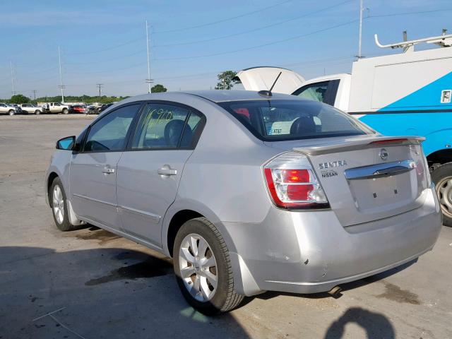 3N1AB6AP9CL650744 - 2012 NISSAN SENTRA 2.0 SILVER photo 3