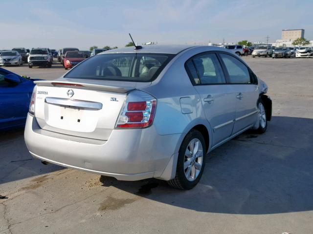 3N1AB6AP9CL650744 - 2012 NISSAN SENTRA 2.0 SILVER photo 4