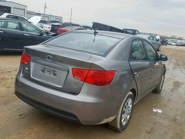 KNAFU4A26C5611256 - 2012 KIA FORTE EX SILVER photo 4