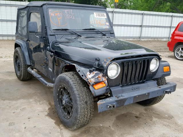 1J4FA29P0YP746223 - 2000 JEEP WRANGLER / BLACK photo 1