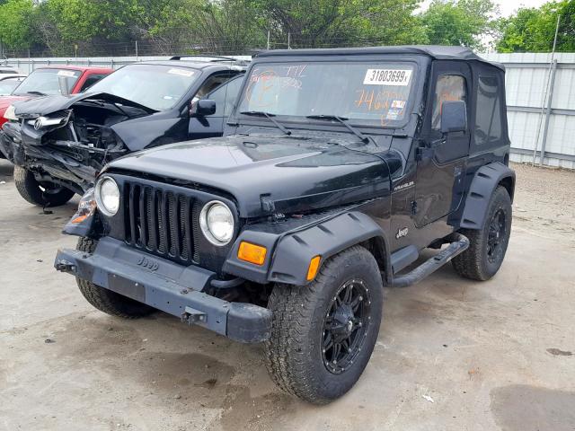 1J4FA29P0YP746223 - 2000 JEEP WRANGLER / BLACK photo 2