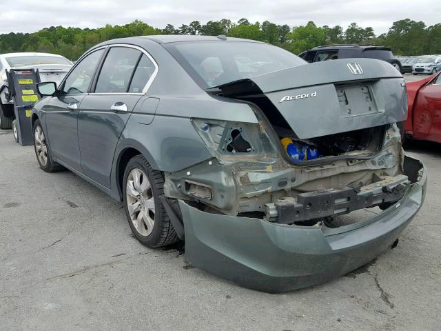 1HGCP368X8A023638 - 2008 HONDA ACCORD EXL GREEN photo 3