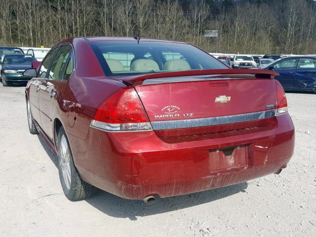 2G1WC5EM2B1143669 - 2011 CHEVROLET IMPALA LTZ RED photo 3