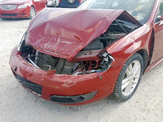 2G1WC5EM2B1143669 - 2011 CHEVROLET IMPALA LTZ RED photo 9