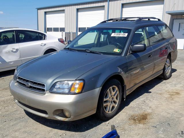 4S3BH665727610320 - 2002 SUBARU LEGACY OUT GREEN photo 2