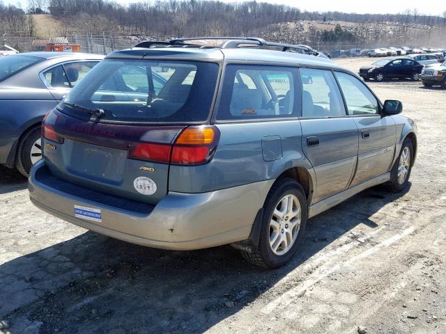 4S3BH665727610320 - 2002 SUBARU LEGACY OUT GREEN photo 4