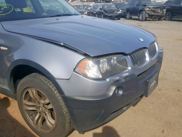 WBXPA93475WD19856 - 2005 BMW X3 3.0I GRAY photo 9