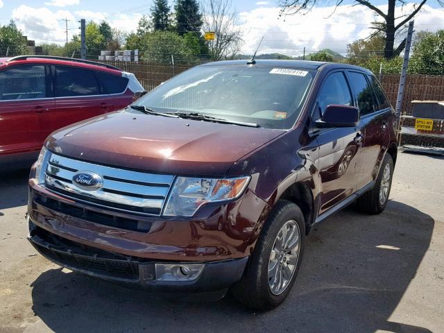 2FMDK3JC3ABB52761 - 2010 FORD EDGE SEL MAROON photo 2