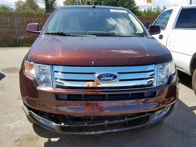 2FMDK3JC3ABB52761 - 2010 FORD EDGE SEL MAROON photo 9