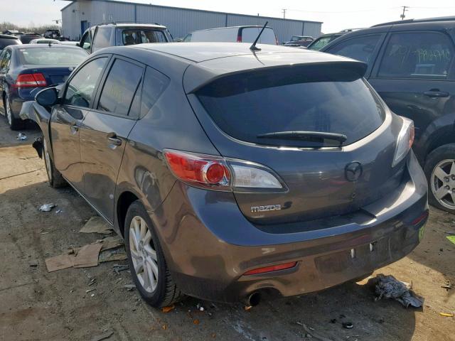 JM1BL1M74C1695157 - 2012 MAZDA 3 I GRAY photo 3